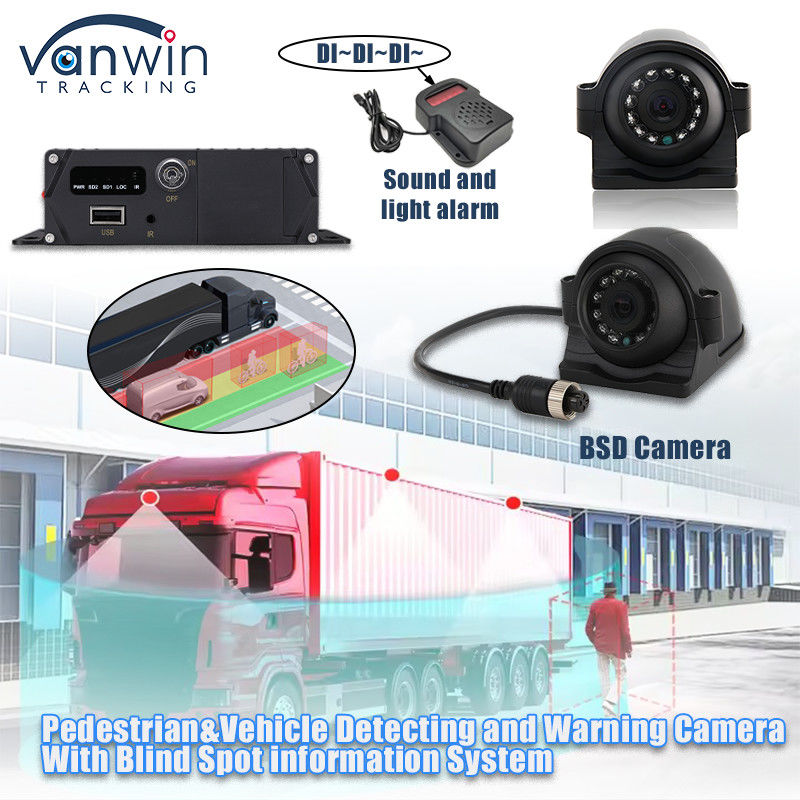 1080P AHD IP69K BSD AI Камера Система обнаружения слепых пятен Помощь с звуковой и световой сигнализацией