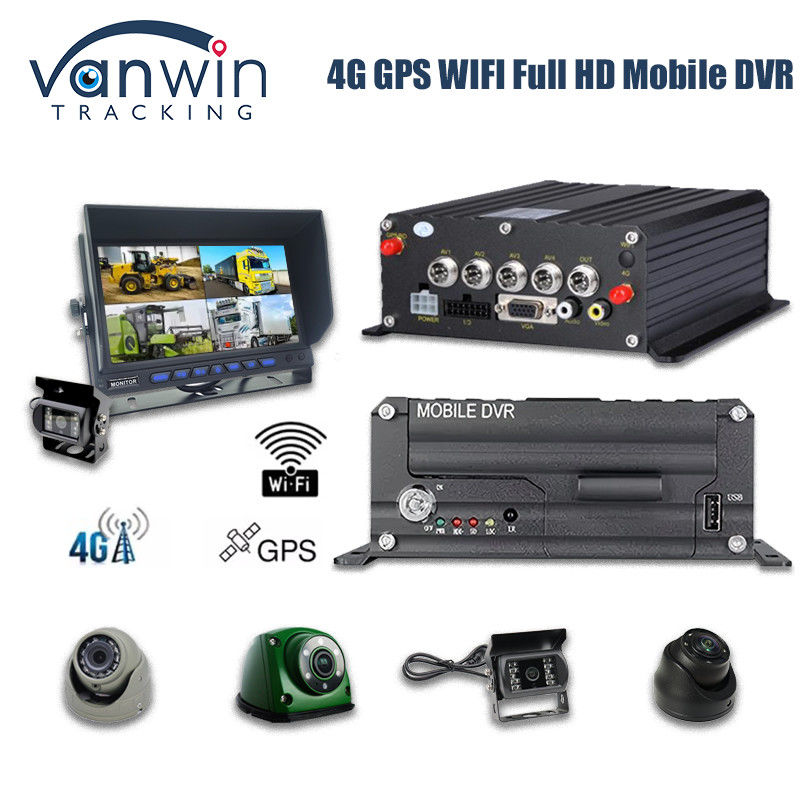 4CH 1080P HDD Mobile DVR 4G GPS Мониторинг и отслеживание данных в режиме реального времени