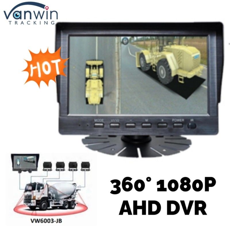 360-градусный AHD DVR 7 / 9 / 10,1-дюймовый Автомобильный Камера Система записи Для грузовиков Автобусы