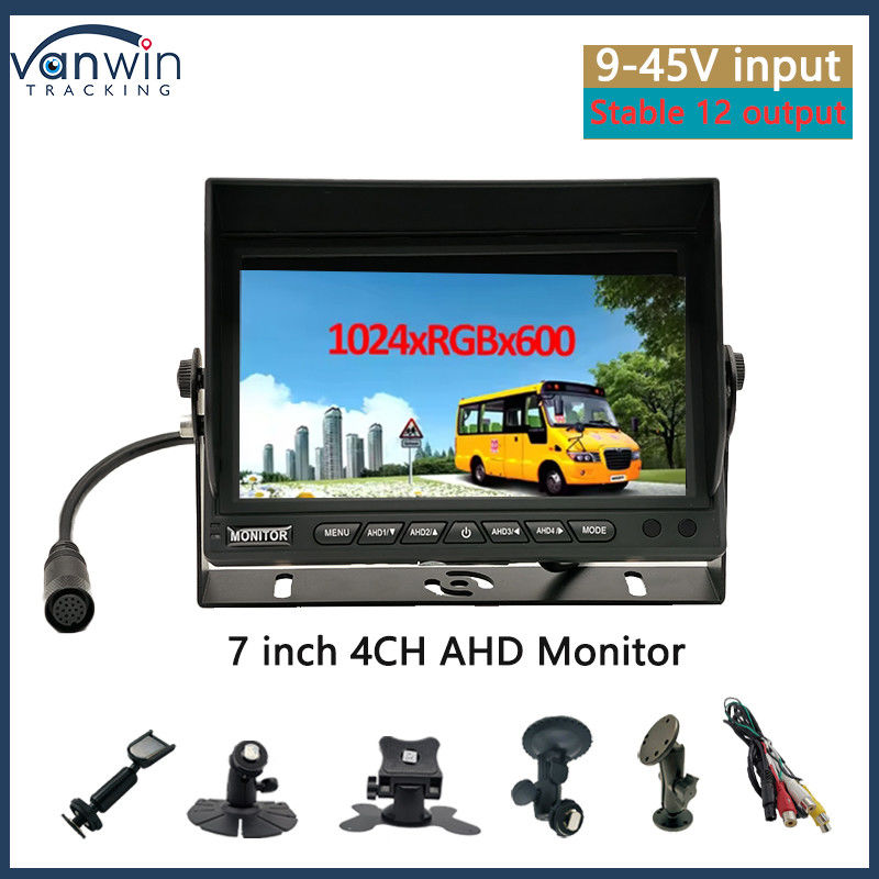 Автомобильный монитор 7 дюймовый выход VGA CCTV Авто-совместимый экраны безопасности с солнечной шляпой с U стойкой