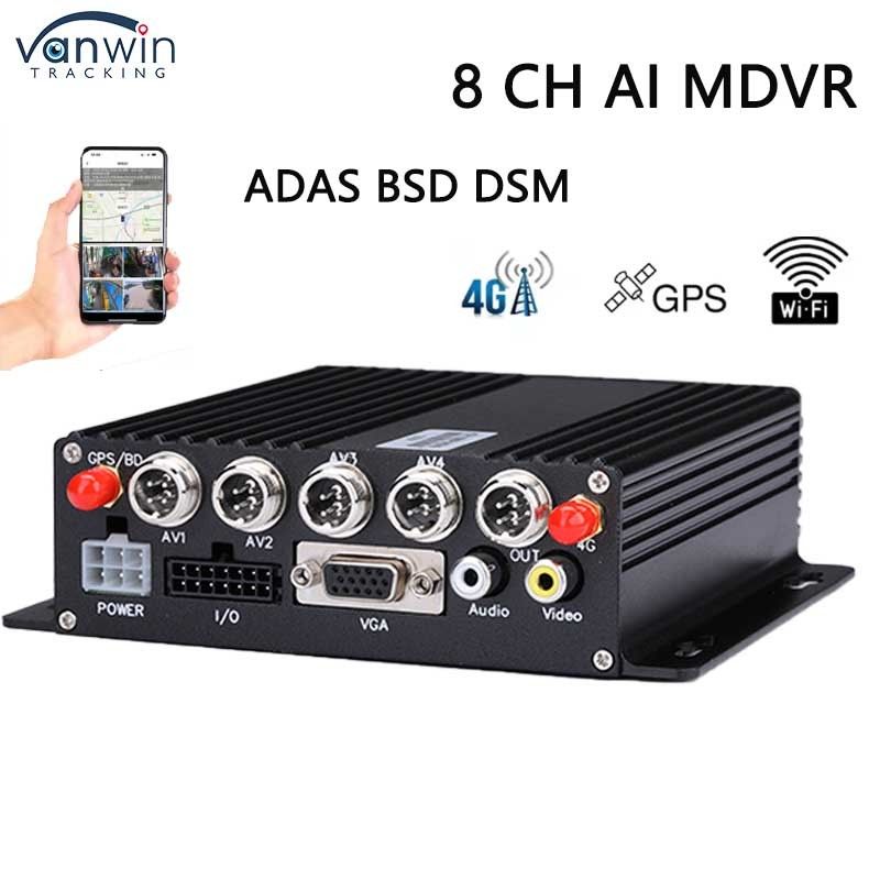 8CH SD DVR 4G GPS ADAS DMS AI MDVR 1080P H.265 Мобильный DVR Дашкамный рекордер GPS Мобильный