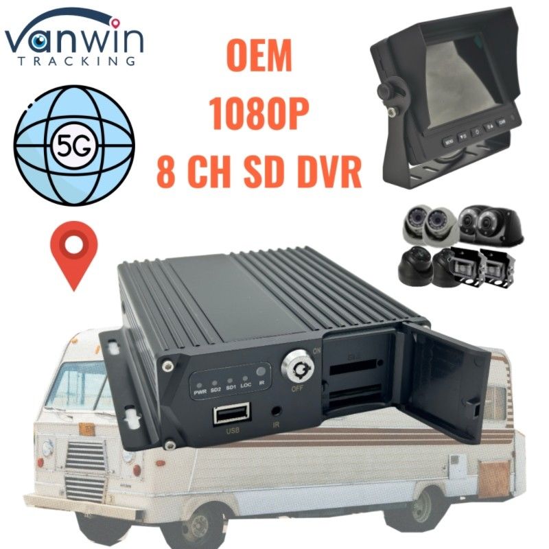 8-канальная SD-карта MDVR 5G GPS Vehicle Tracker 1080P видеорегистратор для грузовиков Автобус поддержка фургона OEM сервис