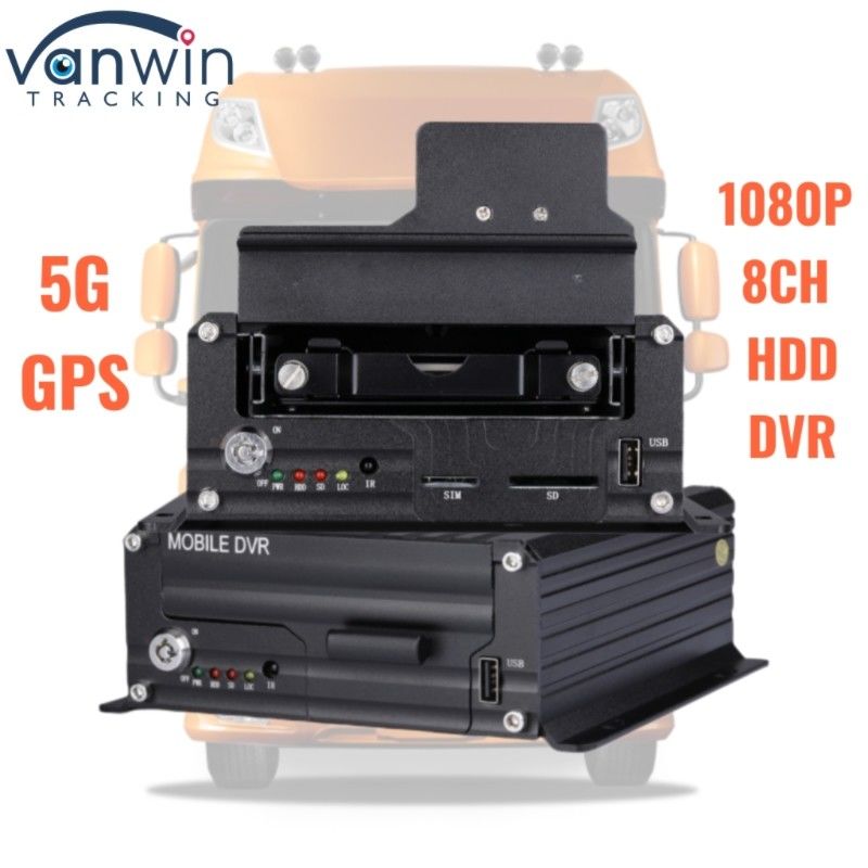1080P 8CH жесткий диск DVR 5G GPS Tracker Большое хранилище Система мониторинга транспортных средств для безопасности флота
