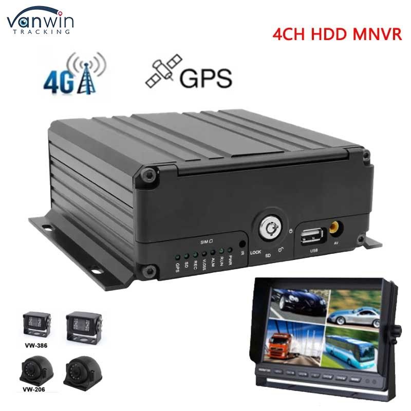 Мобильный NVR 4 канала с дистанционным 1080P 3G 4G GPS Wi-Fi Мониторинг сети автобусов и грузовиков