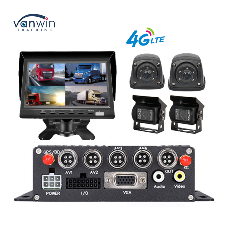 4-канальный видеорегистратор MDVR 1080P с GPS и 4G для удаленного мониторинга в реальном времени для управления автопарком автобусов, грузовиков и фургонов