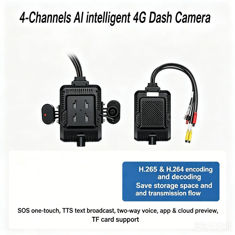 24V 4CH AI Dash Cam Kit Автомобильная камера безопасности DVR с боковой камерой DMS ADAS BSD для грузовика/автобуса